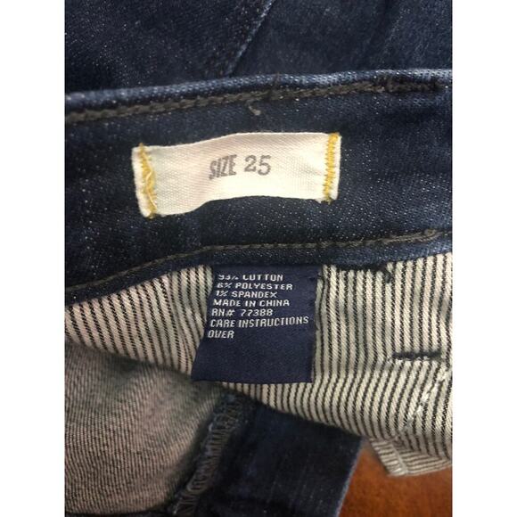 Madewell High Riser Skinny Skinny Ankle Dark Wash Jeans 70s Vibes - Size 25" - Picture 6 of 10